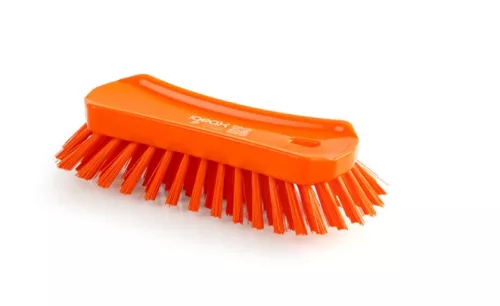 Igeax élelmiszeripari ergonómikus kézi súroló kefe narancssárga 0,5mm közepes sörtével