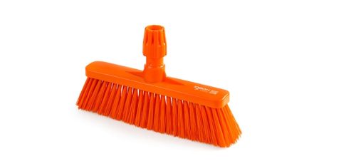 Igeax élelmiszeripari rövid seprű, partvis fej, 0,5mm közepes sörtével, narancssárga