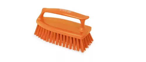 Igeax élelmiszeripari tisztítókefe, függőleges markolattal, Narancssárga, 0,5mm közepes sörtével