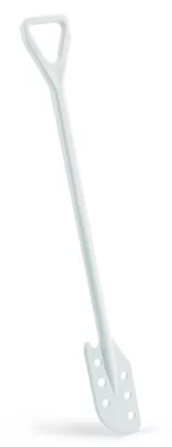 Igeax élelmiszeripari keverőlapát / kaparó perforált 130 mm x 1200 mm fehér