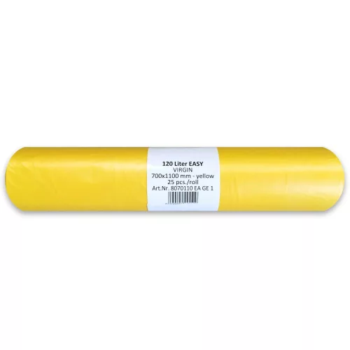 Folistar HNAT Szemeteszsák sárga HDPE 70x110cm 135L 25db/tekercs