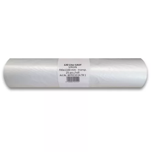 Folistar HNAT Szemeteszsák átlátszó HDPE 70x110 cm 135L 25db/tekercs