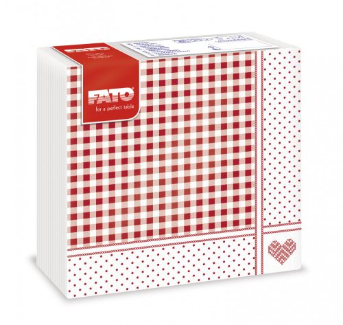 Fato Sztár szalvéta Shabby Red 2 rétegű 38x38cm 40szál/csomag  
