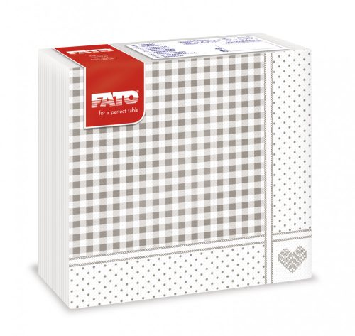 Fato Sztár szalvéta Shabby Dove-grey 2 rétegű 38x38cm 40szál/csomag  