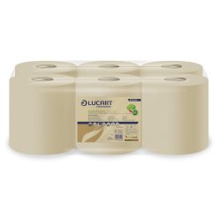   Lucart ECO Natural 500CF tekercses kéztörlő 2 rétegű, 500lap, 150m, 6 tekercs/zsugor, 40zsugor/raklap