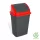 Planet Billenőfedeles szemetes kuka, műanyag, antracit/piros, 50 L