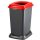 Planet Szelektív hulladékgyűjtő konténer, műanyag, nyitott fedeles, piros, 50L