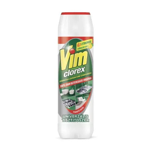 Vim Clorex zsíroldó és súrolópor 850g univerzális Citrom illatú