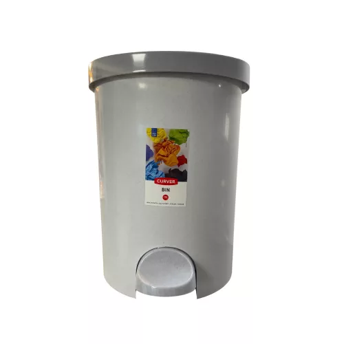 Szemetes pedálos 15L, Curver fehér/szürke