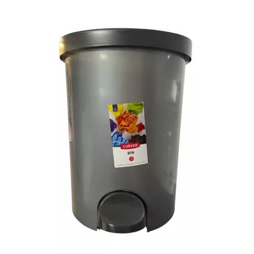 Szemetes pedálos 15L, Curver szürke/fekete