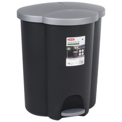   Curver Trio szelektív pedálos szemetes Antracit/Ezüst (2x17L + 6L)
