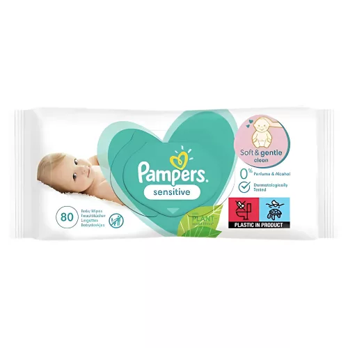 Pampers Baby nedves törlőkendő Sensitive 80db/csomag