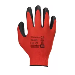 MERCATOR tech red+black latex mártott kesztyű XL