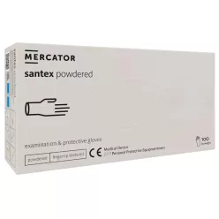   MERCATOR Santex powdered latex púderes vizsgálókesztyű XS