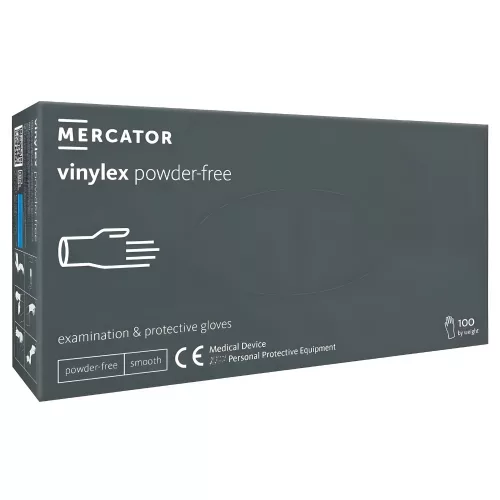 MERCATOR VINYLEX POWDER FREE-vinil púdermentes vizsgálókesztyű  L