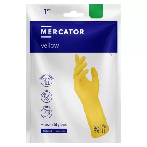 MERCATOR yellow háztart. g.kesztyű XL, 2db-os kiszerelés