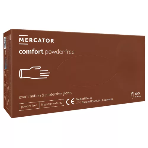 MERCATOR COMFORT POWDER-FREE latex púdermentes vizsgálókesztyű M