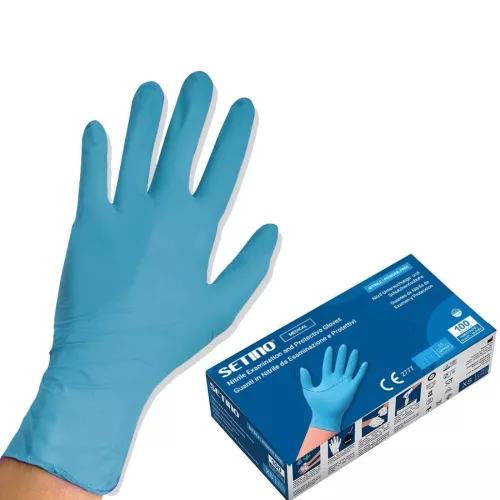 SETINO Nitril gumikesztyű - 3.5g M 100pcs Kék