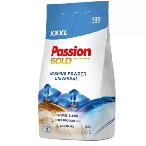 Passion Gold univerzális mosópor ARGÁN OLAJJAL illatosított 8,1kg / 135 mosás