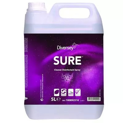 Sure Cleaner Disinfectant spray fertőtlenítő hatású tisztítószer, élelmiszerrel érintkező felületekhez, 100%-osan lebomló 5L