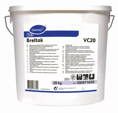 Breltak VC20 20kg - Lúgos, por alakú, habzásgátolt tisztítószer