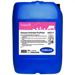   Deosan Activate Pre/Post AG217 20L - Tőgybimbó-fertőtlenítő szer, fejés előtt és/vagy után: habosítás, permetezés, bemártás - kézi és (fél) automatikus