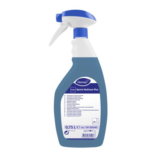 TASKI Sprint Multiuso Plus általános tisztítószer és üvegtisztító, hígítás nélkül alkalmazható, gyorsan és foltmentesen szárad 750ml