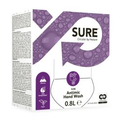   Sure Antibac HandWash Free tejsav alapú, fertőtlenítő hatású folyékony szappan, 100%-osan lebomló 800ml