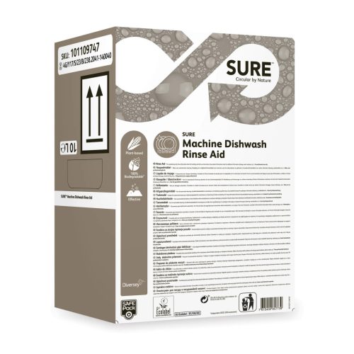 SURE Machine Dishwash Rinse Aid 10L folyékony savas öblítőszer gépi mosogatáshoz