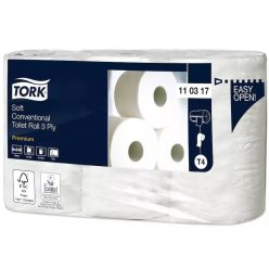   Tork toalettpapír T4 kistekercses Premium soft, 3r., hófehér, 35m/tek, 248 lap, 6tek/csg, 7csg/karton