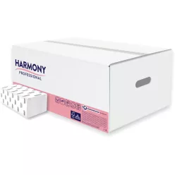  Harmony kéztörlő Z. hajt, 2r., fehér, 150lap/csg, 20csg/karton, 32karton/raklap