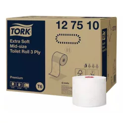   Tork toalettpapír T6 kompakt Advanced T6, 3r., extra fehér, 70m/tek, 27tek/karton