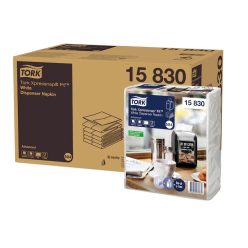  Tork szalvéta adagolós N14 "Xpressnap" Fit fehér levélmintás, 2r., Starterfold, 21,3X16,5cm, 720db/csg, 6csg/karton