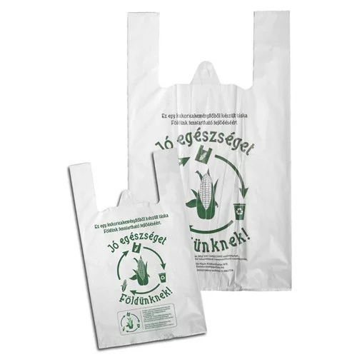 Szatyor Bio kukoricakeményítő alapú EN13432 (240X450, 0,015my, 1500db/karton)