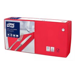   Tork szalvéta Soft Lunch 33/3, PIROS, 150lap/csg, 10csg/karton