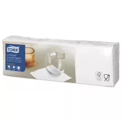   Tork szalvéta Linstyle koktél, premium textilhatású, FEHÉR, 23/1, 150db/csg, 10csg/karton