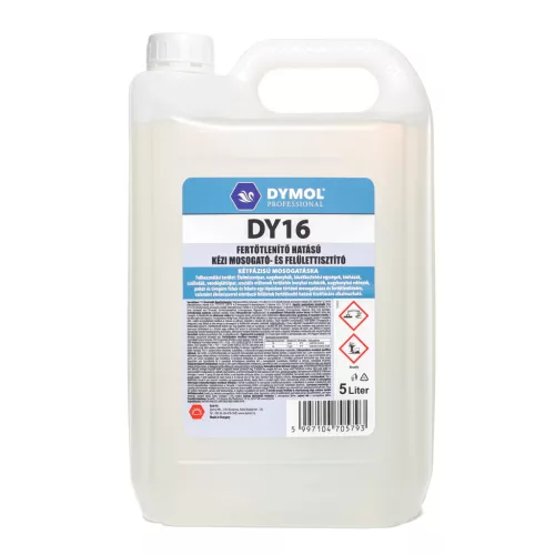 Dymol DY-16 fertőtlenítő hatású kézi mosogató- és felülettisztító 5L (96kanna/raklap)