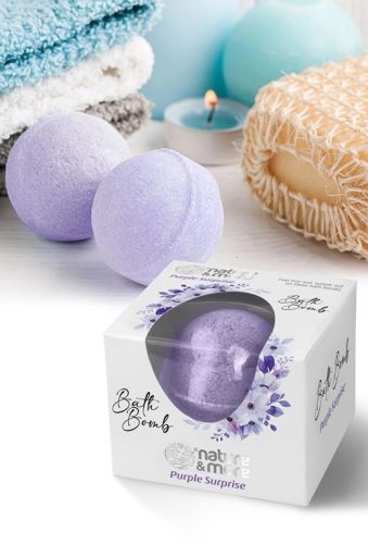 Well Done Nature&more fürdőbomba 85g Purple surprise