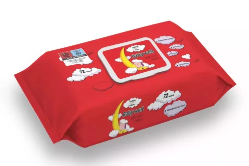 Well Done nedves törlőkendő 72db/csg, cammomile (piros)