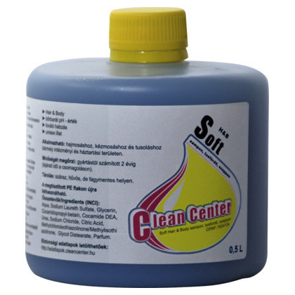 Clean Center Soft hair&body sampon, tusfürdő szappan 0,5L