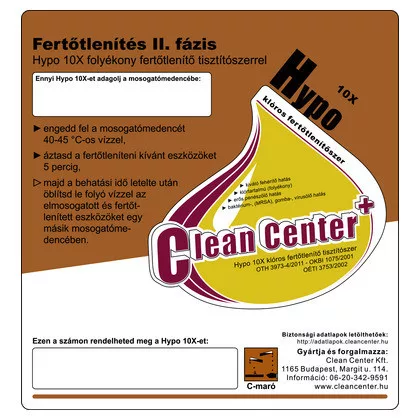 Clean Center Hypo II. fázis kísérőmatrica