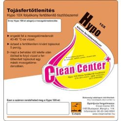 Clean Center Hypo tojásfertőtlenítés kísérőmatrica