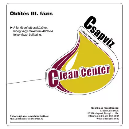 Clean Center Öblítés III. fázis kísérőmatrica