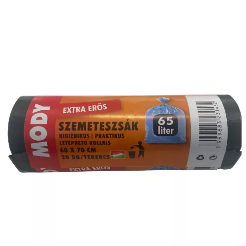 Szemeteszsák Mody (60X70, 65L, 20db/tek, 25tek/karton)