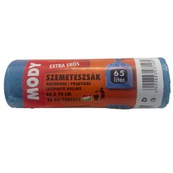 Szemeteszsák Mody (60X70, 65L, 20db/tek, 25tek/karton) Kék