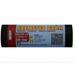 Szemeteszsák Mody (100X125, 220L, 5db/tek, 20tek/karton)
