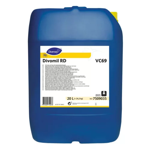 Divomil RD VC69 20L - Alacsony habzású, szilikát tartalmú, klórozott tisztítószer, lágy vízhez