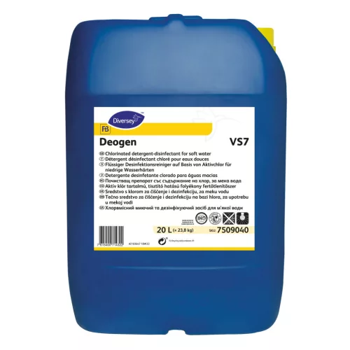 Deogen VS7 aktív klór tartalmú, tisztító hatású folyékony fertőtlenítőszer 20L
