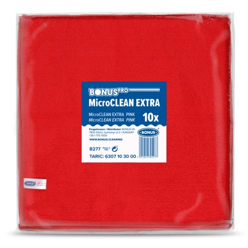 BonusPro MicroClean Extra kendő 40x40cm, 10db/csg piros