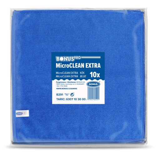 BonusPro MicroClean Extra kendő 40x40cm, 10db/csg kék